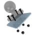 RAM Double Ball Mount with 2 Round Base Plates and backing plate - B Series