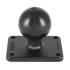 RAM Double Ball Mount with Round Base Plate and backing plate - C Series - Short