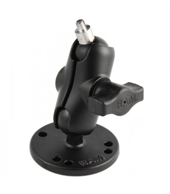 RAM Camera Mount (1/4"-20 male thread) with Drill-Down Double Ball Base - Short