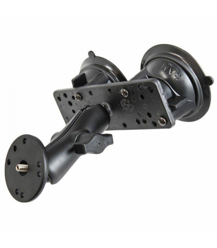 RAM Camera Mount (1/4"-20 Male Thread) - Dual Suction Cup Base