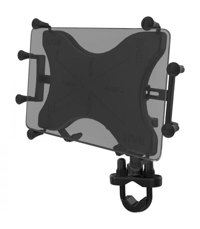RAM X-Grip Universal Cradle for 10" Tablets with U-Bolt Rail Handlebar Mount