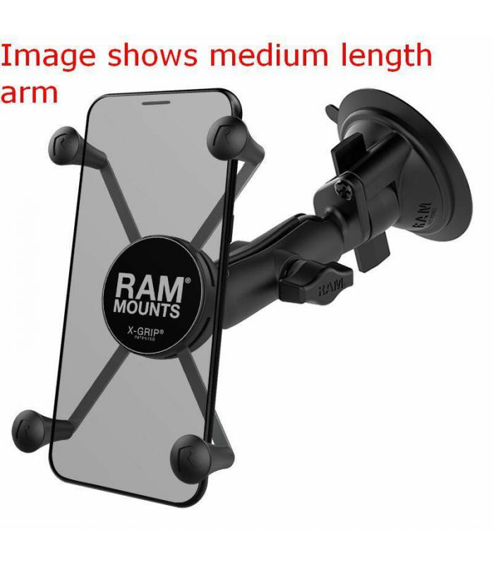 RAM X-Grip Universal Phablet Cradle with Suction Cup Mount & Short Arm