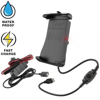 RAM Quick-Grip 15W Waterproof Wireless Charging Holder with Charger